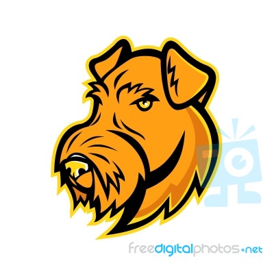 Airedale Terrier Dog Mascot Stock Image