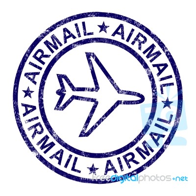 Airmail Stamp Stock Image