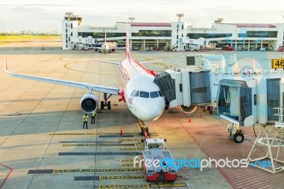 Airplane At Don Mueang International Airport On August 22 2015 I… Stock Photo