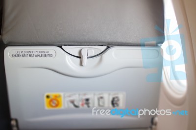 Airplane Cabin Plastic Food Tray Stock Photo