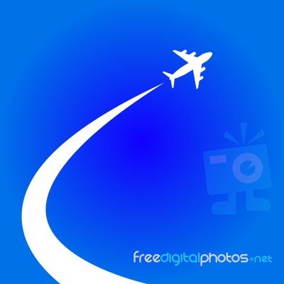 Airplane Fly  Stock Image