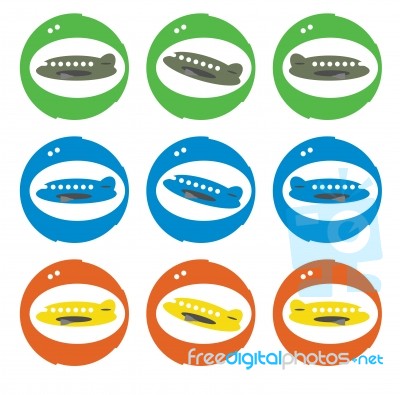 Airplane Icon Stock Image