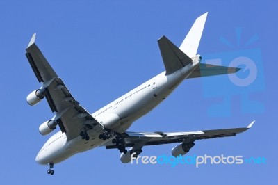 Airplane Landing Stock Photo