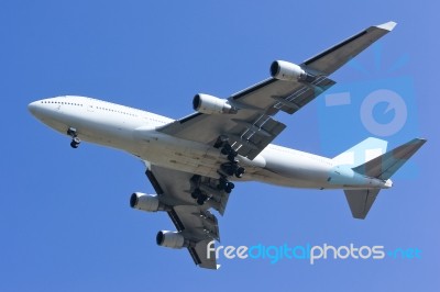 Airplane Landing Stock Photo