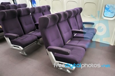 Airplane Seats Stock Photo