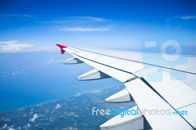 Airplane Wing  Stock Photo