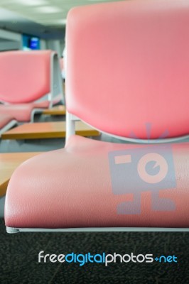 Airport Seats Available In Waiting Area Stock Photo