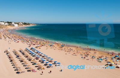 Albufeira Beach In Algarve Stock Photo