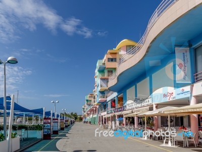 Albufeira, Southern Algarve/portugal - March 10 : Colourful Buil… Stock Photo