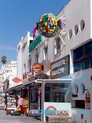 Albufeira, Southern Algarve/portugal - March 10 : Colourful Stre… Stock Photo