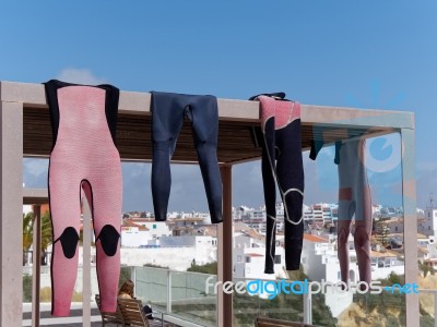 Albufeira, Southern Algarve/portugal - March 10 : Surfing Suits Stock Photo