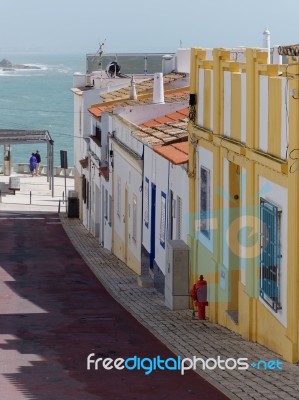 Albufeira, Southern Algarve/portugal - March 10 : Typical Street… Stock Photo