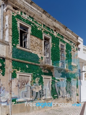 Albufeira, Southern Algarve/portugal - March 10 : View Of A Dere… Stock Photo