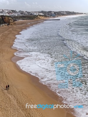 Albufeira, Southern Algarve/portugal - March 10 : View Of The Be… Stock Photo