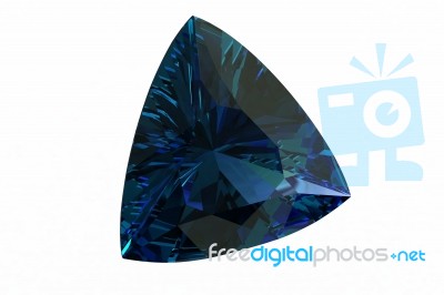 Alexandrite On White Background Stock Image