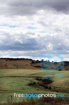 Algarve Interior Landscape Stock Photo