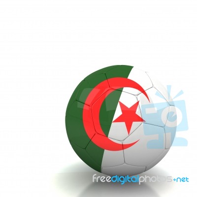 Algeria Soccer Ball Isolated White Background Stock Image