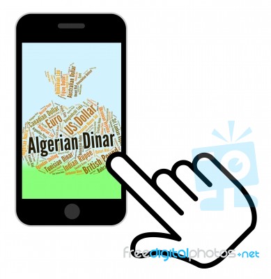 Algerian Dinar Means Foreign Currency And Currencies Stock Image