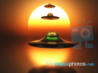 Alien Spaceship Stock Image