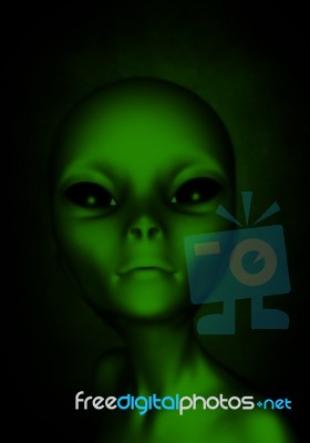 Alien,3d Illustration Concept Background Stock Image