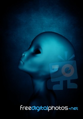 Alien,3d Illustration Concept Background Stock Image