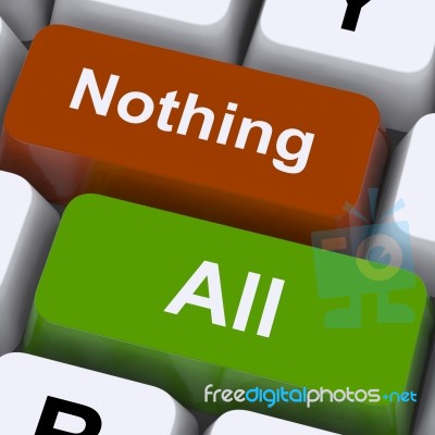 All Or Nothing Keys Stock Image