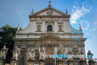 All Saints Parish Church In Krakow Stock Photo