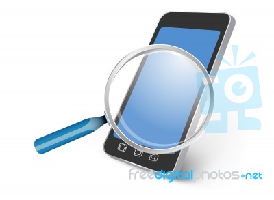 All Smartphone Device Searching Stock Image