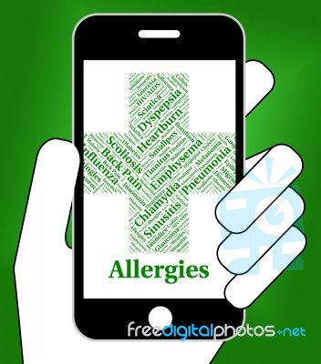 Allergies Problem Shows Allergic Reaction And Allergen Stock Image