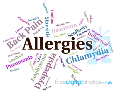 Allergies Problem Shows Ill Health And Affliction Stock Image