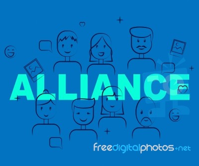 Alliance Of People Means Cooperate Cooperation And Team Stock Image