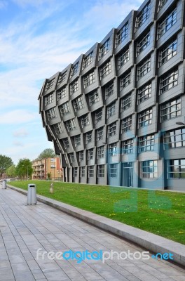 Almere, Netherlands - May 5, 2015: Apartment Building 'the Wave'… Stock Photo