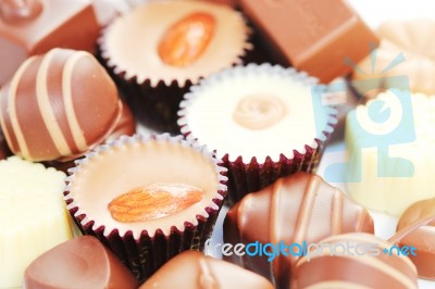 Almond Milk Chocolate Dessert Stock Photo