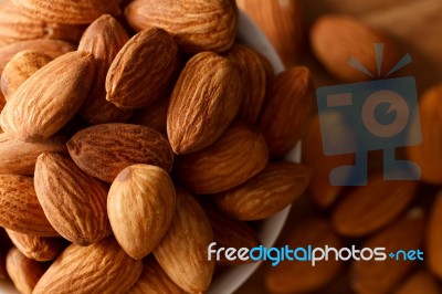 Almond Nut Organic Healthy Snack Vegan Vegetarian Stock Photo