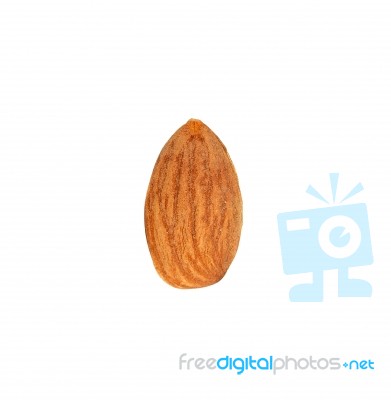 Almonds Isolated On The White Background Stock Photo