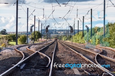 Alnmouth, Northumberland/uk - August 18 : East Coast Main Line N… Stock Photo