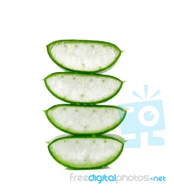 Aloe Vera Leaf  Isolated Stock Photo