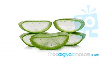 Aloe Vera Leaf Isolated Stock Photo