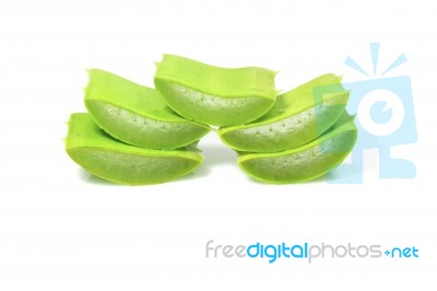 Aloe Vera Leaves Isolated Stock Photo