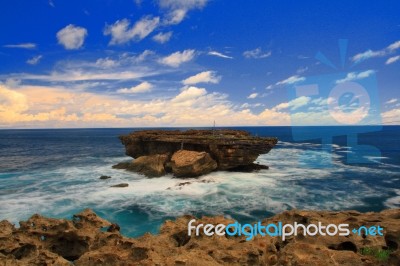 Alone Small Island Stock Photo