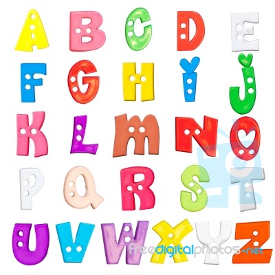 Alphabet Baby Plastic Letters Set Stock Photo