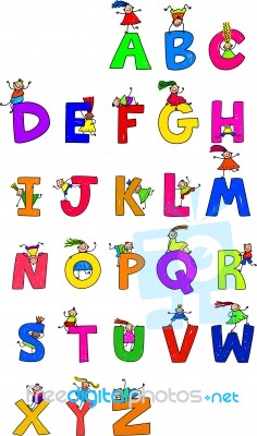 Alphabet Children Stock Image