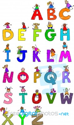 Alphabet Children Stock Image