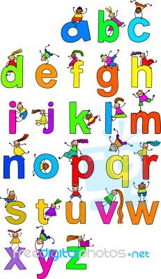 Alphabet Children Stock Image