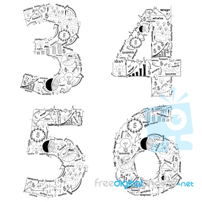 Alphabet Drawing Business Plan Concept Ideas Stock Image