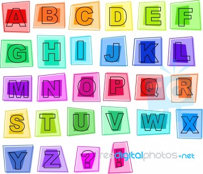 Alphabet Icons Stock Image