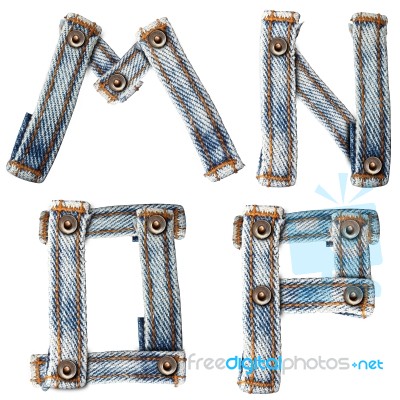 Alphabet Made Of Jeans Stock Photo