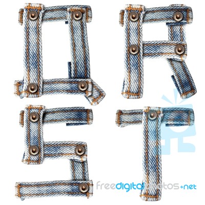 Alphabet Made Of Jeans Stock Photo