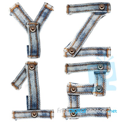 Alphabet Made Of Jeans Stock Photo