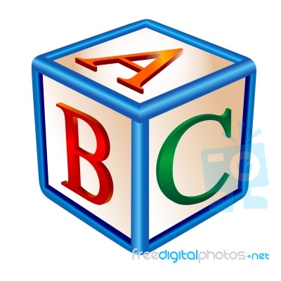 Alphabetical Cube Stock Image